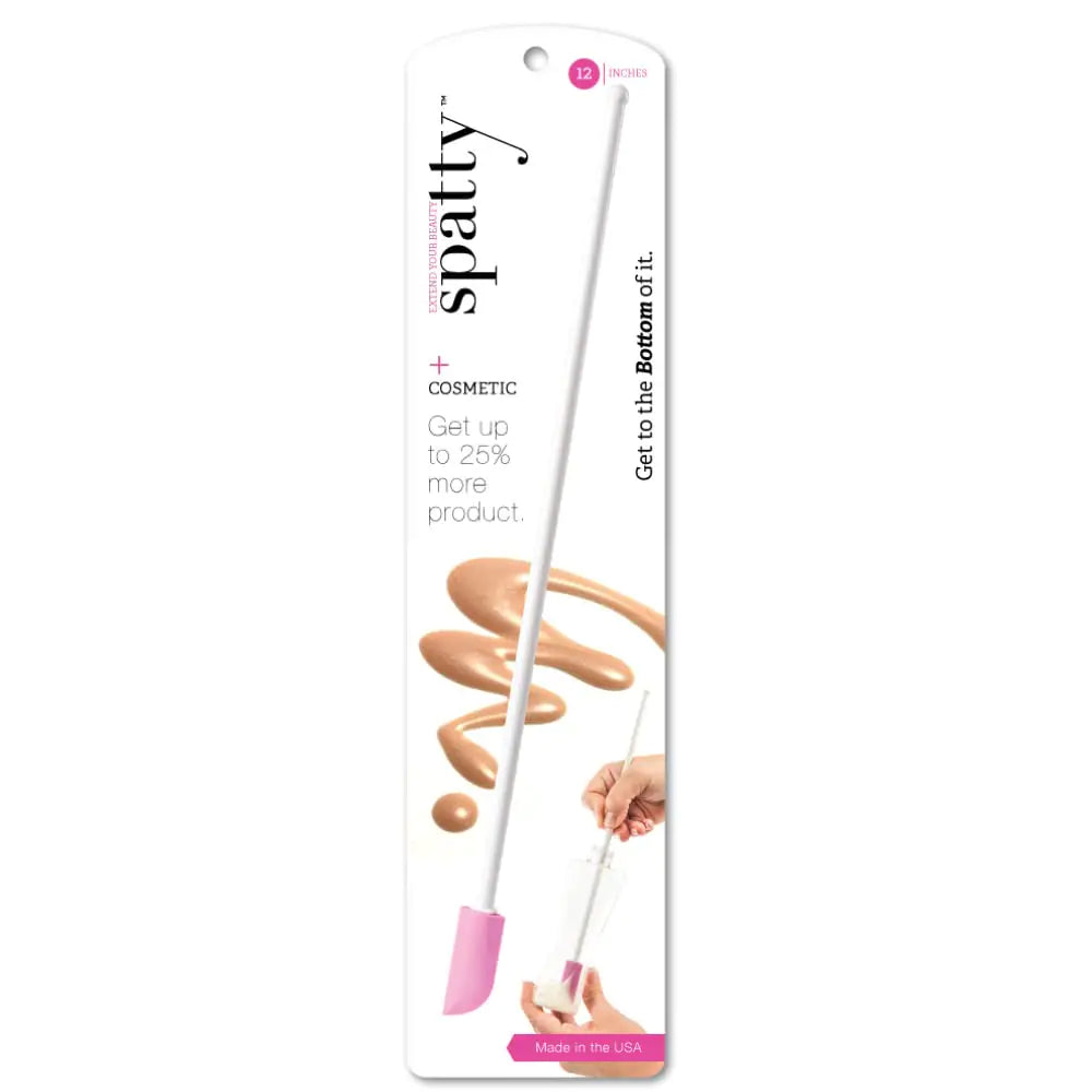 Spatty Daddy Beauty Makeup Spatula (12 Inch Pink) Shark Tank Mom Made Scrapes Last Drop of Lotion Mini Spatula Makeup Long Makeup Spatula Scoop for Makeup Makeup Stocking Stuffer Makeup Spatula