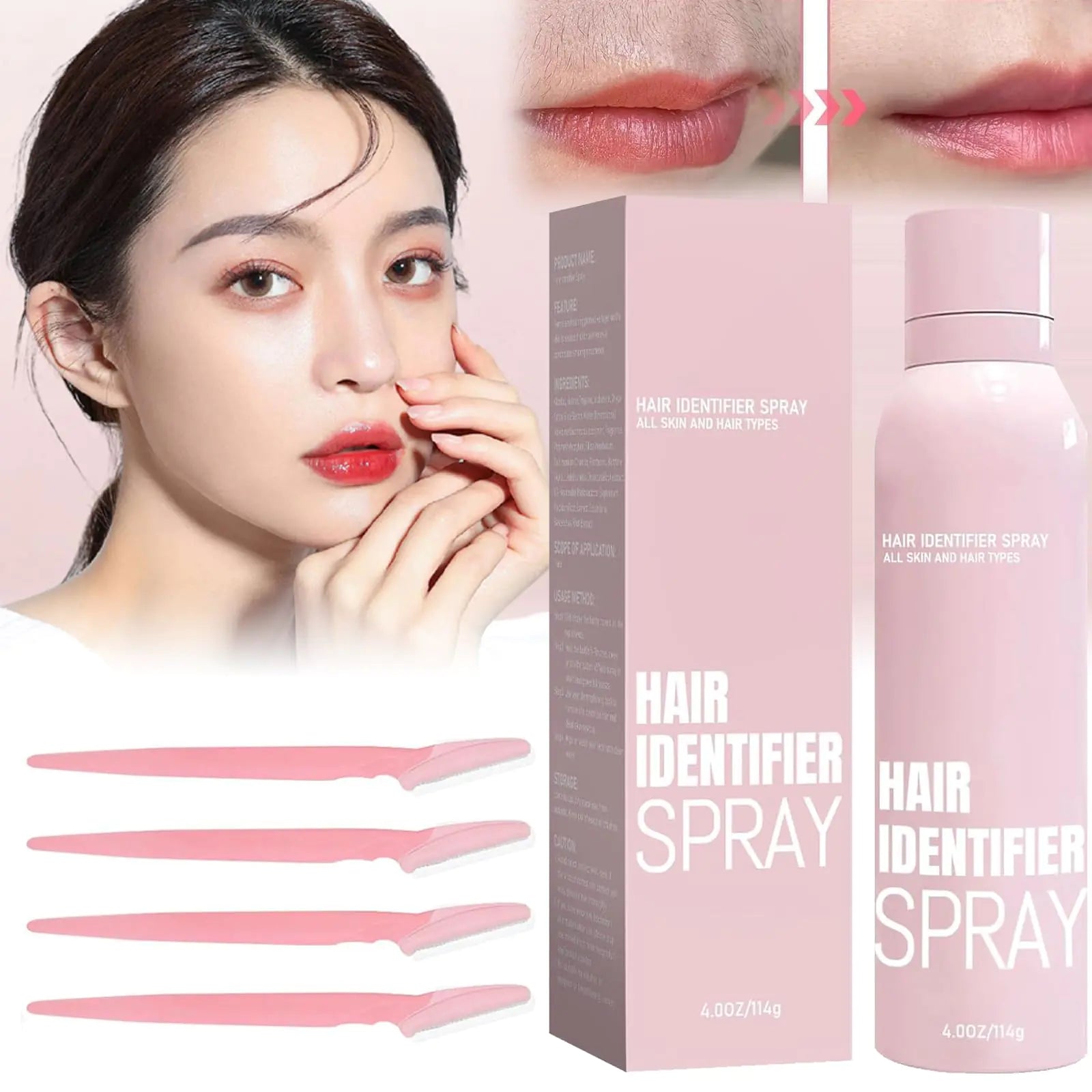 Hair Identifying Spray，Hair Identifier Spray For Face Shaving Face Hair Identifier Spray Skin Body Hair Identifying Spray Skin Body Hair Identifying Spray With Razors