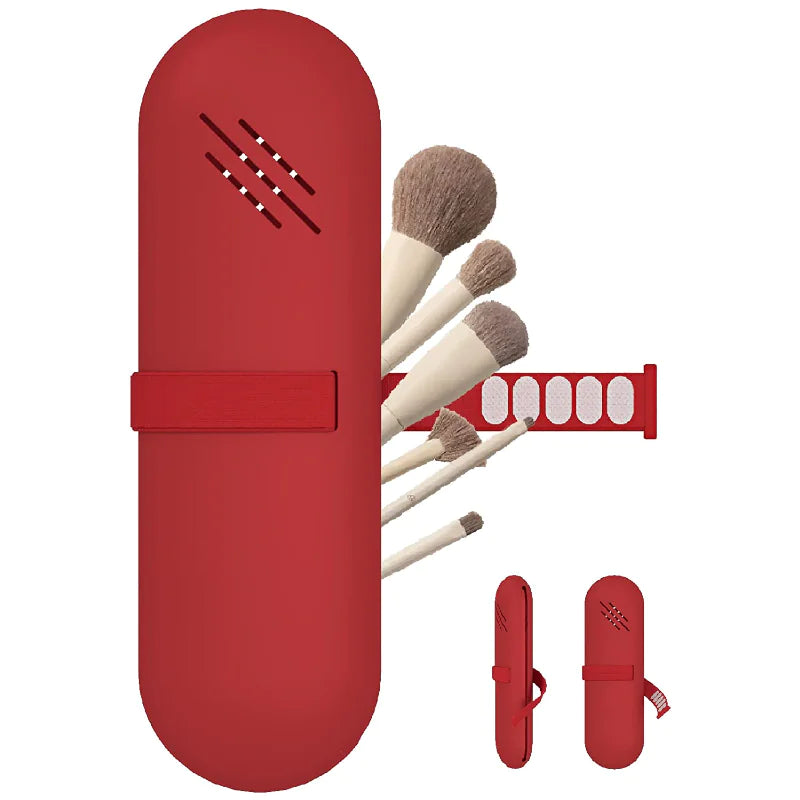 Travel Makeup Brush Holder and Organizer Bag for Women
