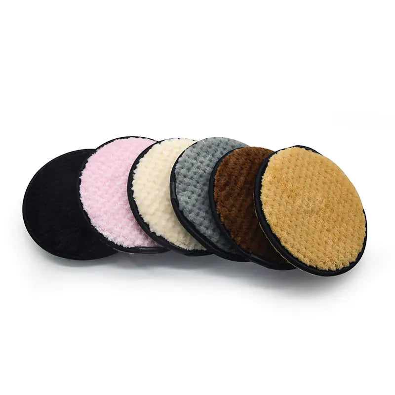 Wholesale Round Striped Makeup Remover Cleansing Puff